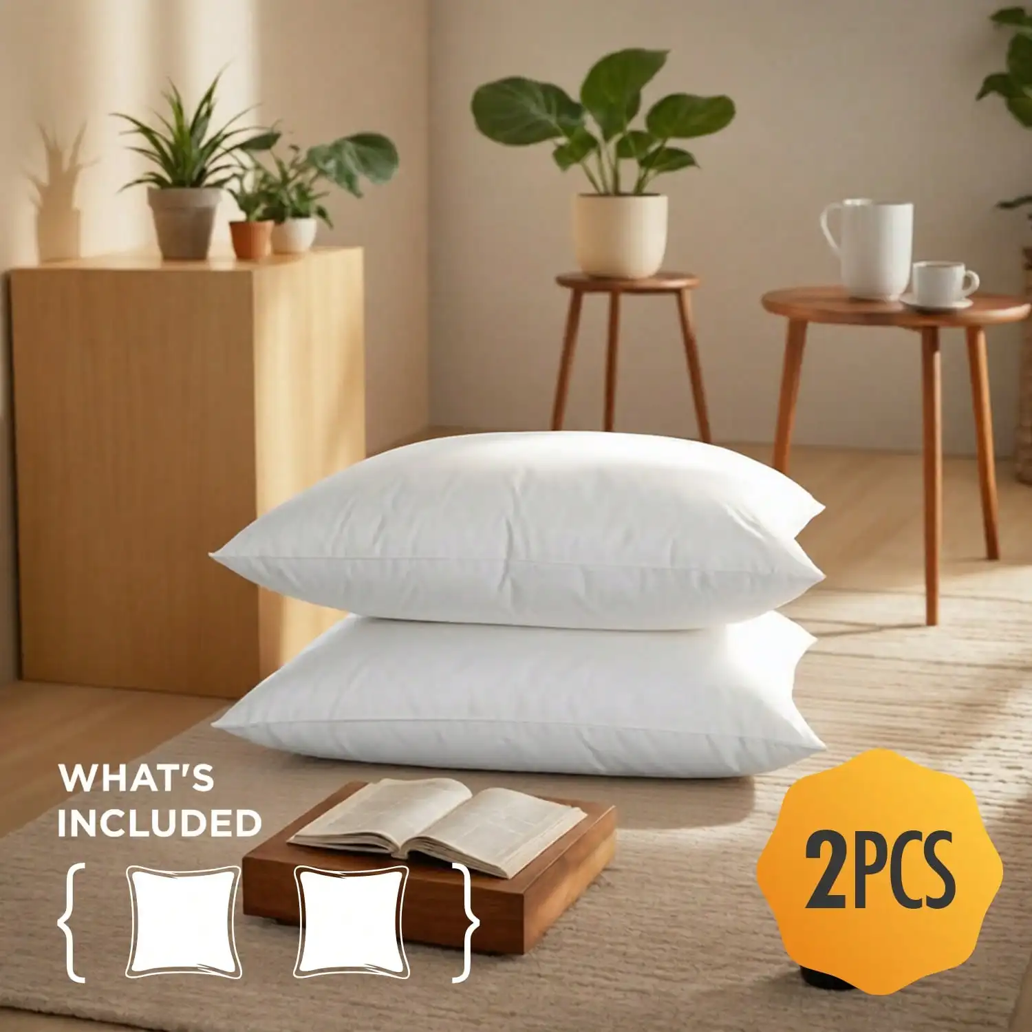 Paquete de 2 y paquete de 4 re - Pillow Insert 18X18 reseña y precio